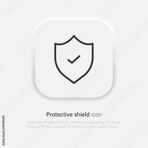 Shield icon. Shield with a checkmark symbol. Protection icon concept. Vector EPS 10