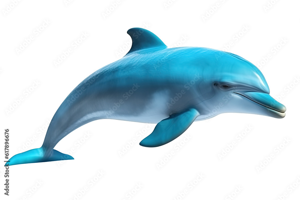 Bottlenose . Transparent background. generative AI Bottlenose . Transparent background. generative AI