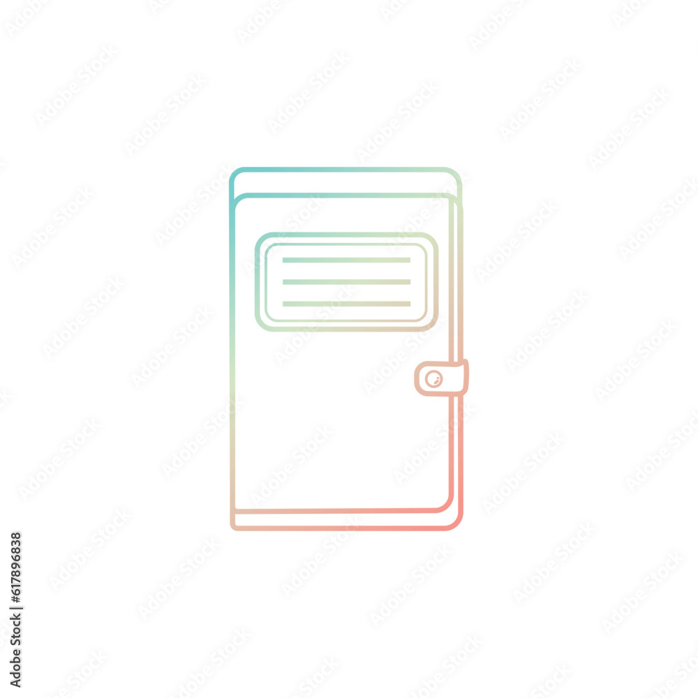 Gradient Book icon. Education literature read and library theme. Isolated design. Vector illustration Gradient Book icon. Education literature read and library theme. Isolated design. Vector illustration