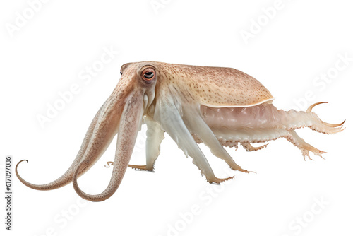 Cuttlefish. Transparent background. generative AI © Tor Gilje