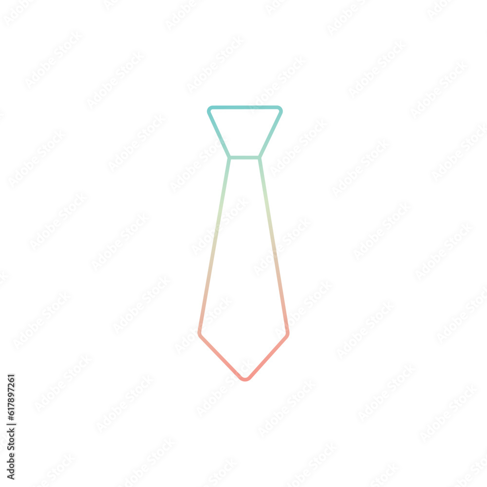 gradient cute necktie isolated icon vector illustration gradient cute necktie isolated icon vector illustration