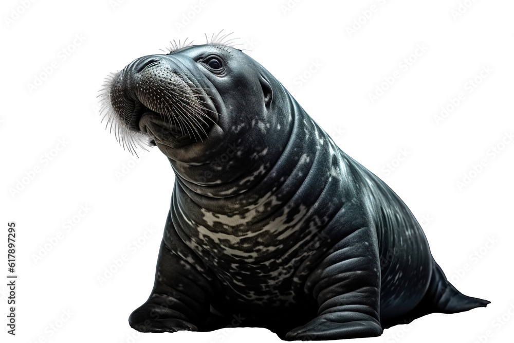 Elephant seal. Transparent background. generative AI Elephant seal. Transparent background. generative AI
