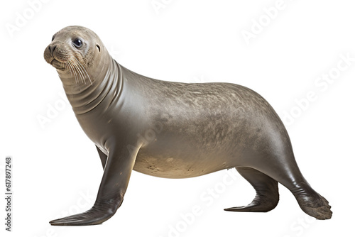 Elephant seal. Transparent background. generative AI © Tor Gilje