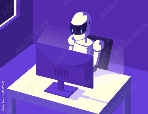 An AI robot that are working instead of a humans
