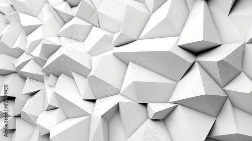 White polygons abstract background. Ai generative