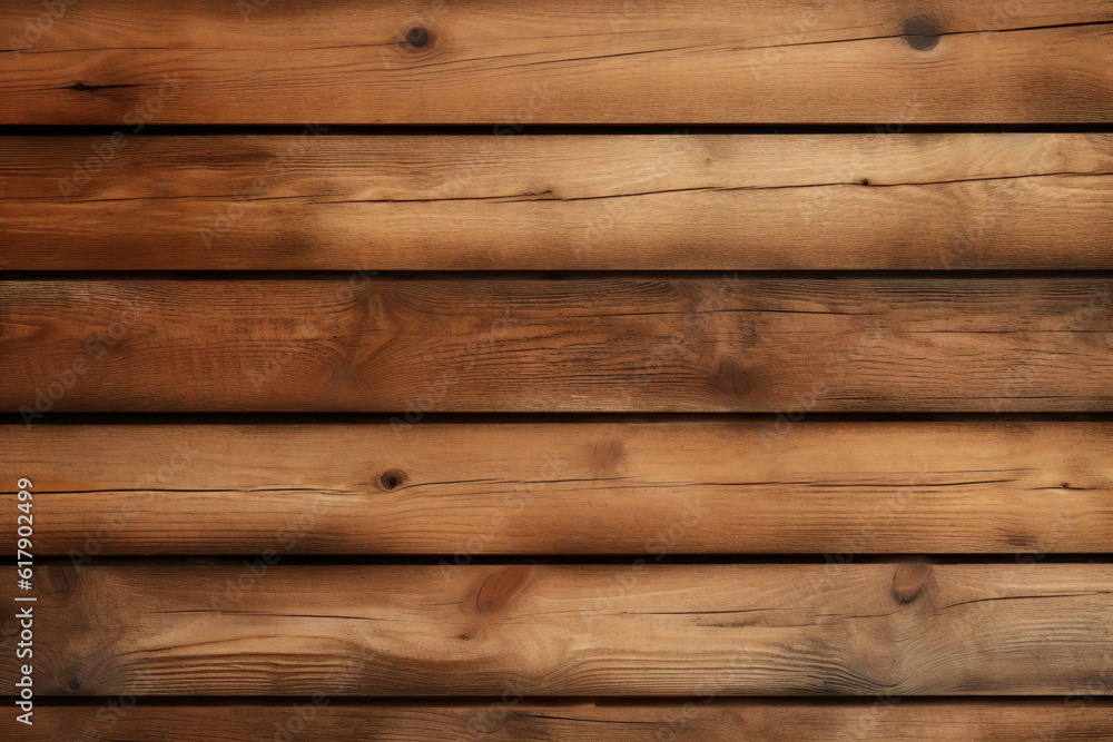 Naklejka premium Wood plank brown texture background generative AI