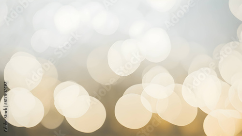 Abstract blurry cream color for background, Blur festival lights outdoor celebration and white bokeh