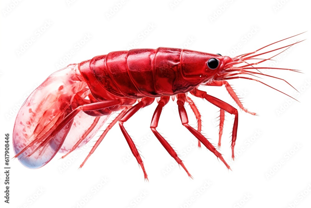 krill isolated on white. generated by AI. krill isolated on white. generated by AI.