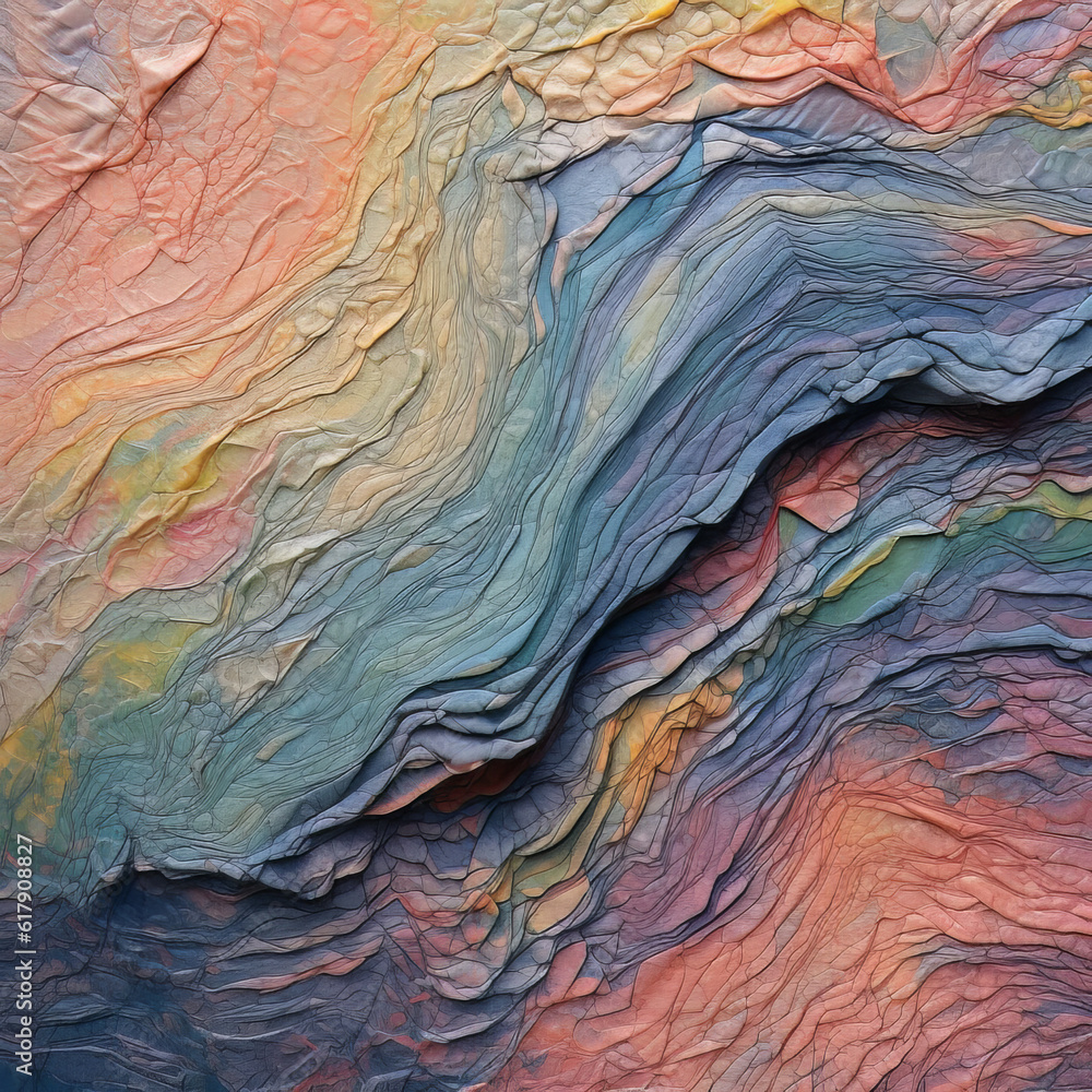 Naklejka premium Pastel Colour Sculpture Clay Paste Art