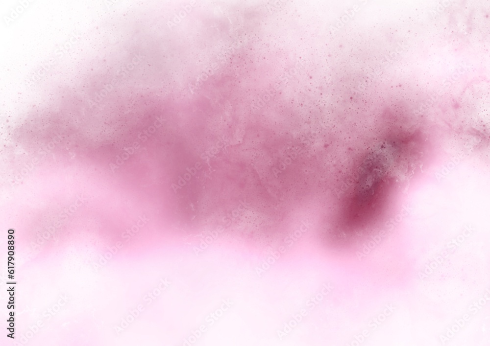 pink nebula paint splashes on transparent background
