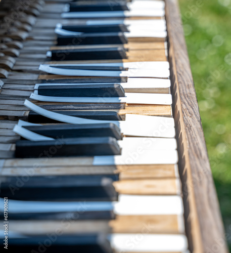 Wallpaper Mural clavier d'un vieux panier abandonné en extérieur et abimé Torontodigital.ca