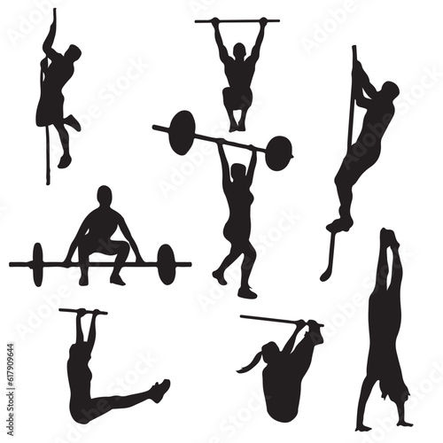 silhouette of a person exercising