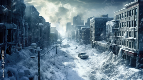 City Destoryed by Blizzard photo