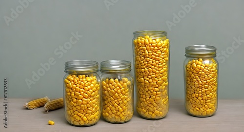 corn in a jar. ai generation