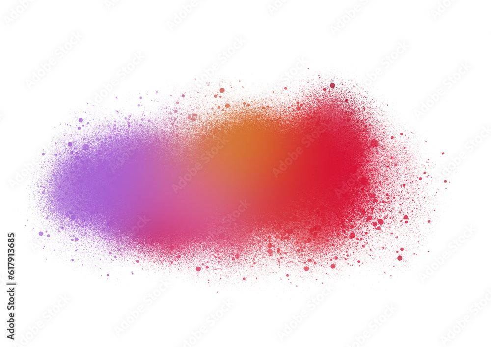abstract background with colourfull spray paint red splashes on transparent background clip art