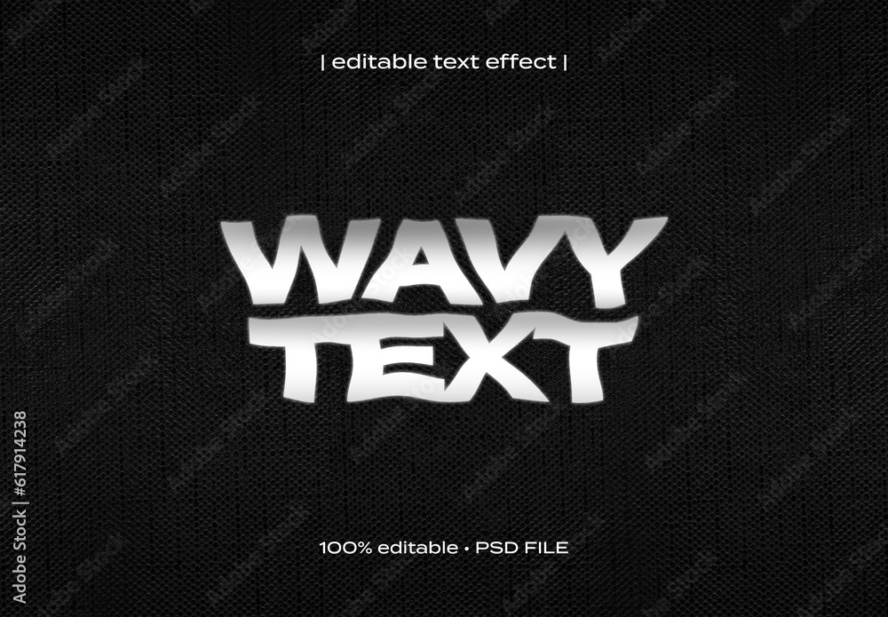 Wavy Text Effect Stock Template | Adobe Stock