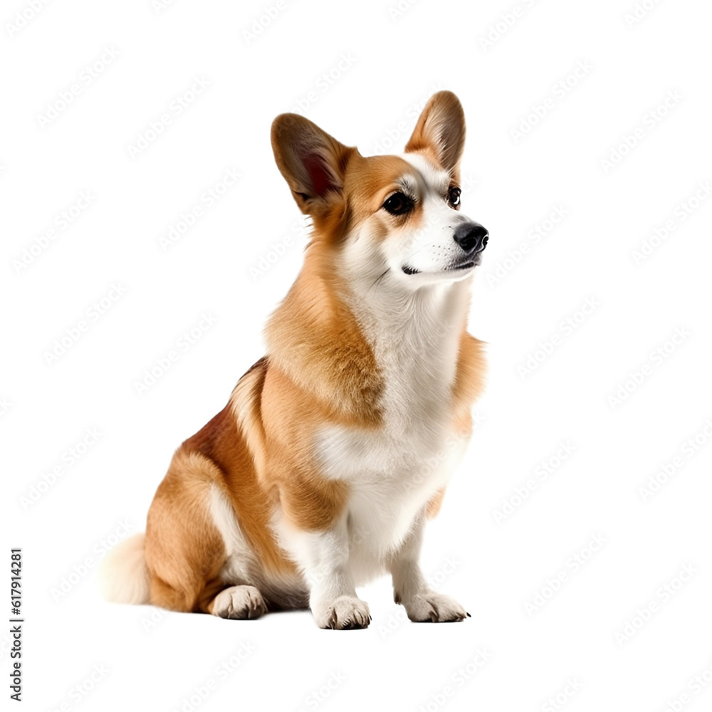 Obraz premium corgi isolated on transparent background