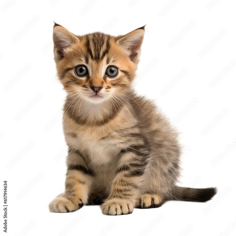 kitten isolated on transparent background