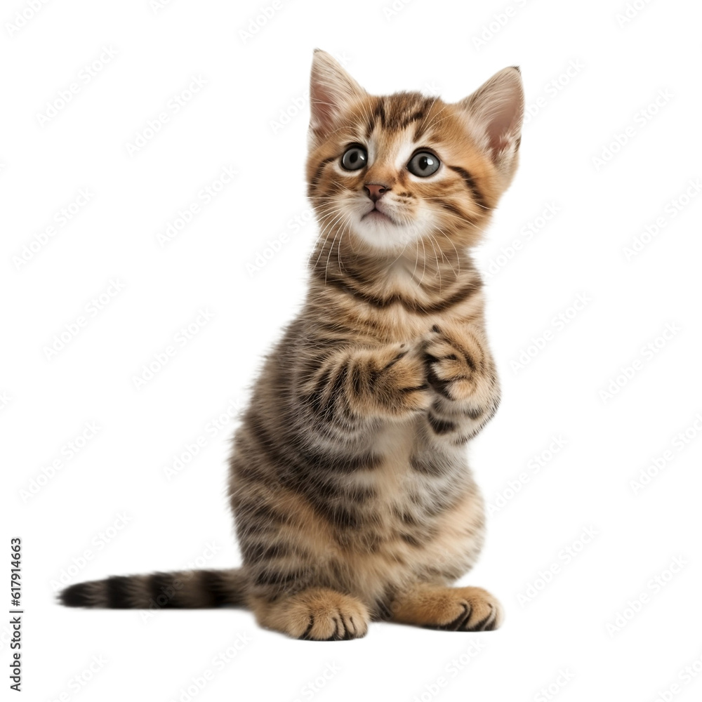 kitten isolated on transparent background