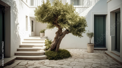 3D render greece ancient concept, Home and Garden Embracing the Timeless Elegance and, Creating a Harmonious Fusion of Indoor and Outdoor Spaces © Nuchjara