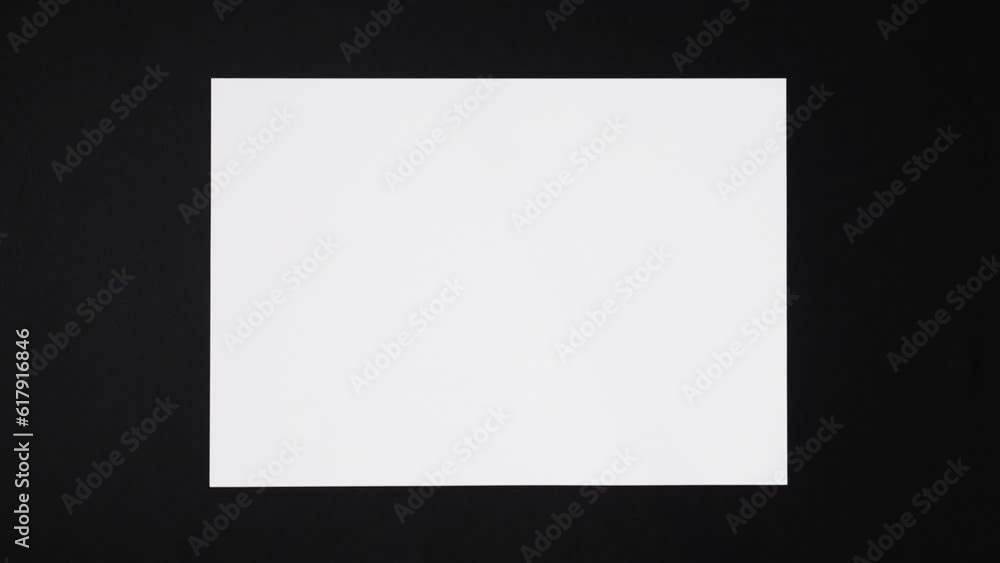 Sheet of paper folds into rectangles and disappears