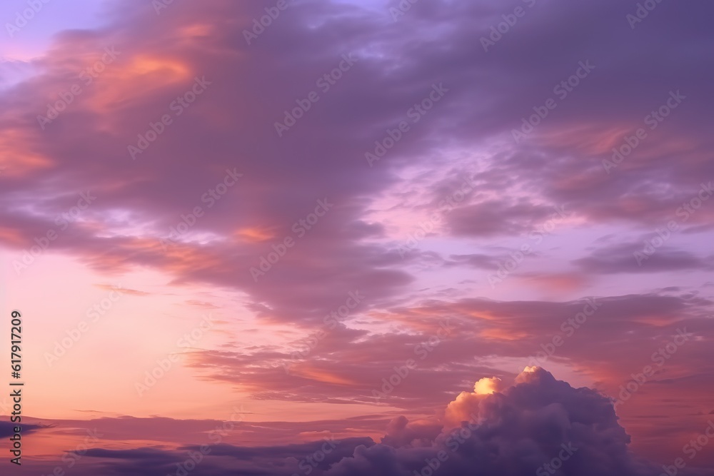 a beautiful calming sunset with purple clouds. AI Generated a beautiful calming sunset with purple clouds. AI Generated