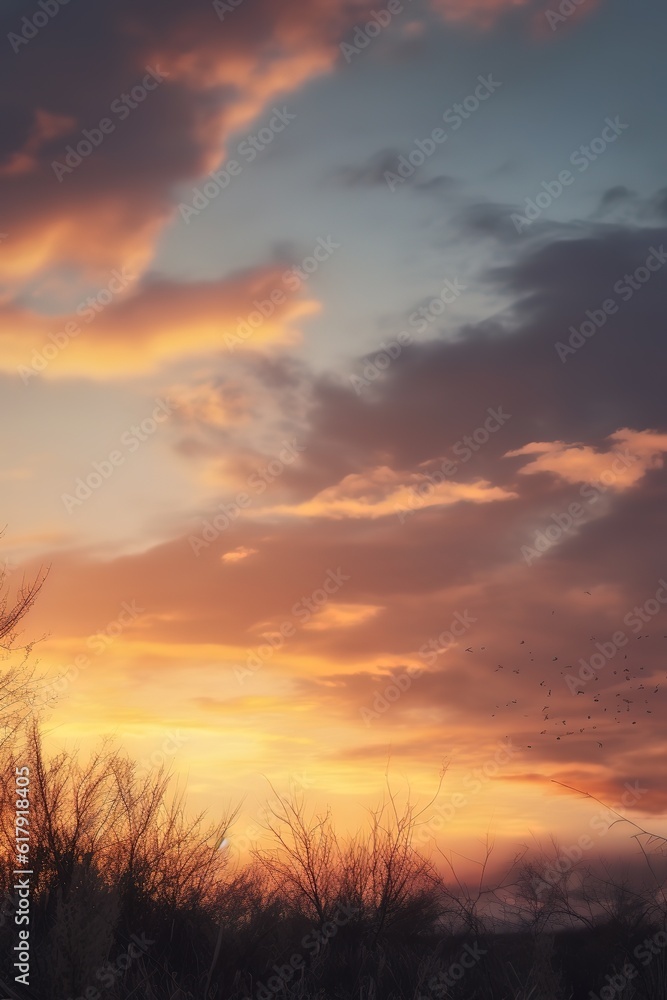 Obraz premium sun rays coming down through a cloudy sky. AI Generated