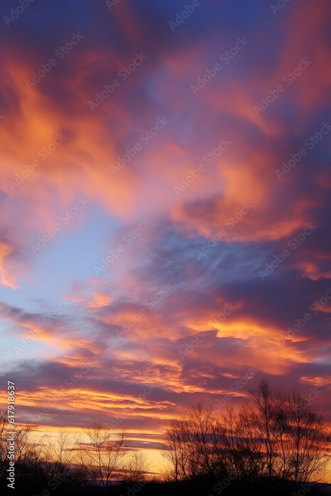 Fototapeta premium sun rays coming down through a cloudy sky, sunbeams through the clouds. AI Generated