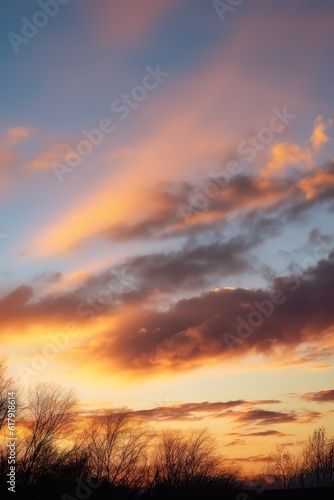 sun rays coming down through a cloudy sky, sunbeams through the clouds. AI Generated