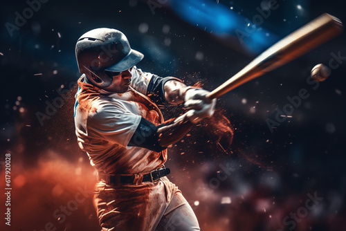 Obraz na płótnie Graphic sketch of a baseball player in motion. w salonie