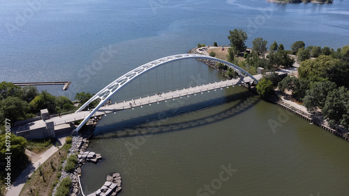 Photography Humber Bay Shores - Humber Bay Arch Bridge  during the Summer Season - Drone - M