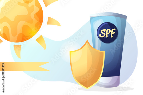 webconcept illustration UV safety awareness month. templates for ads, web, social media