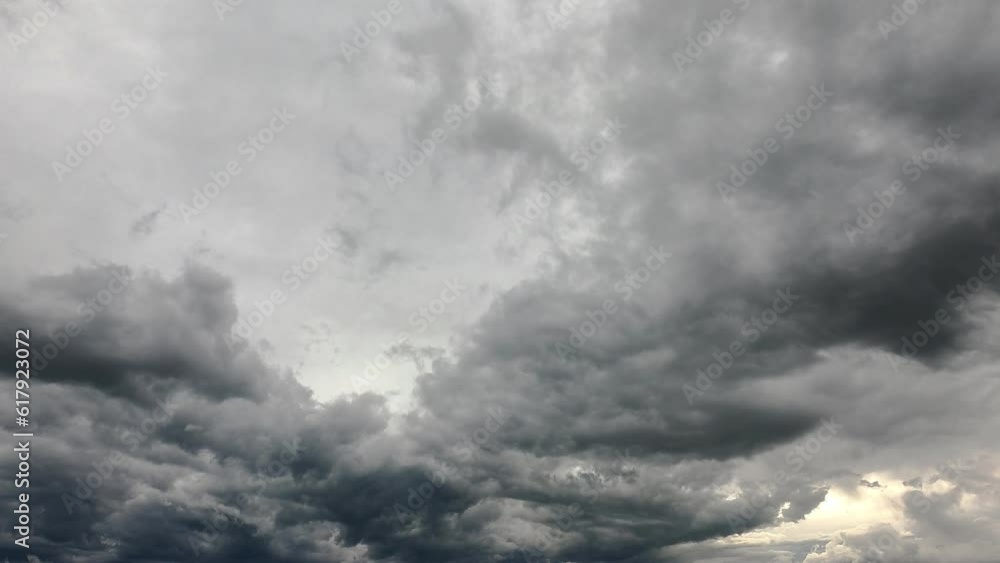 Timelapse 4k resolution of dramatic dark clouds on a summer rainy day. Cloudscape time-lapse stormy clouds at sunset time. Clouds move fast in the sky. Gray clouds roll over the atmosphere, Timelapse 4k resolution of dramatic dark clouds on a summer rainy day. Cloudscape time-lapse stormy clouds at sunset time. Clouds move fast in the sky. Gray clouds roll over the atmosphere,