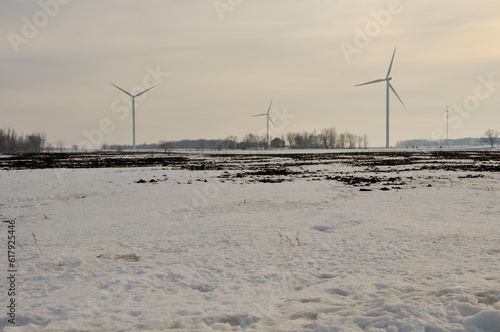 Wind Turbines On The Niagara Escarpment In Ledgeview, Wisconsin photo