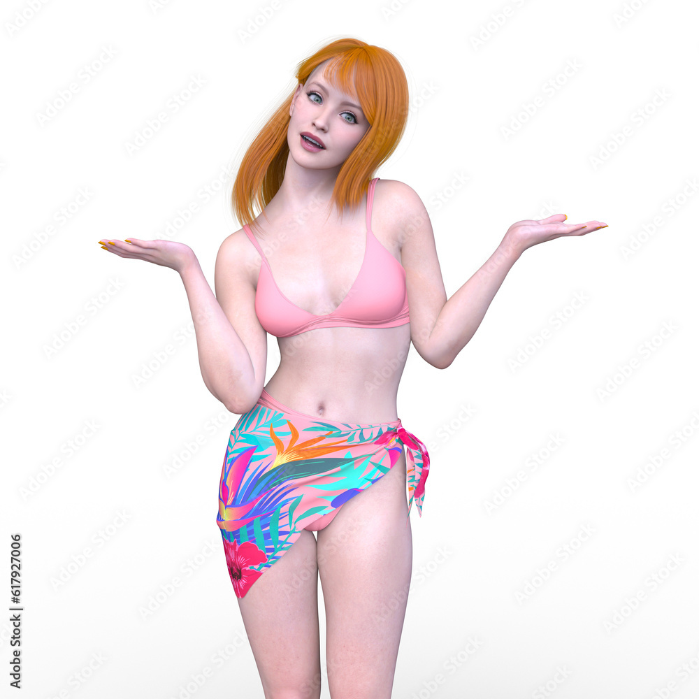 ビキニ姿の女性