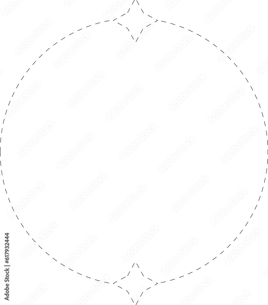 Boho Aesthetic Dotted Circle Frame Boho Aesthetic Dotted Circle Frame