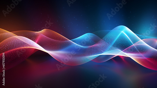 fundo de ciência de onda genética abstrata geometria