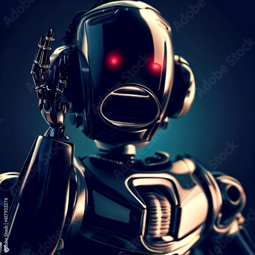 Telemarketing Spambot Computerized Autodialer Robot Robocaller Robo Caller Artificial Intelligence, Mobile Smartphone Unknown Number Screen Illegal Decline Rejection, from Scammer with Unknown Number photo