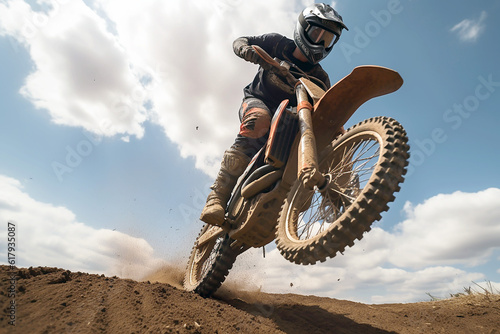 man doing motocross