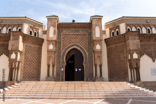 Richly ornated Mohammed V mosque in downtown Agadir