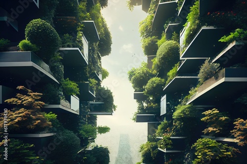 Sustainable Food Energy Apartment Concept Generative AI photo