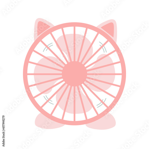 Modern portable fan. Comfort electric blower. Wind ventilator