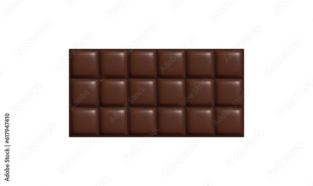 Fototapeta premium chocolate bar isolated on white background. Vector illustration