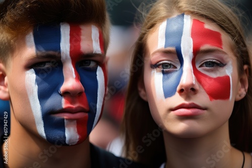 Young people mourn at an event commemorating 9/11 or other national commemorations and holidays in the United States. photo