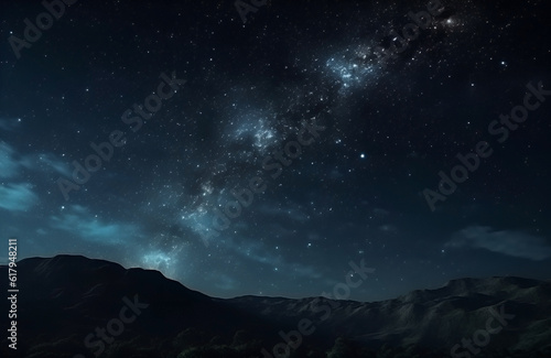 Night sky with stars. The texture of a dark sky with stars and galaxies.