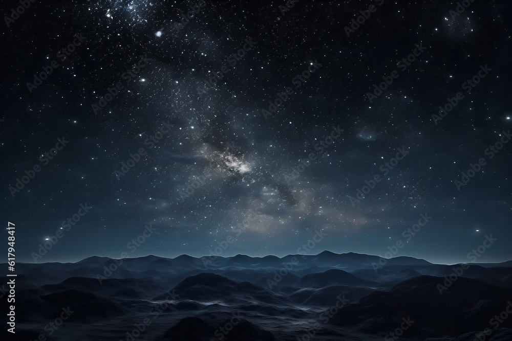 Night sky with stars. The texture of a dark sky with stars and galaxies.