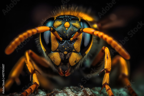 close up of a wasp