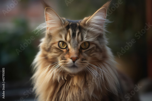 Furry Elegance: A Captivating Image of a Maine Coon Ca © Soroosh