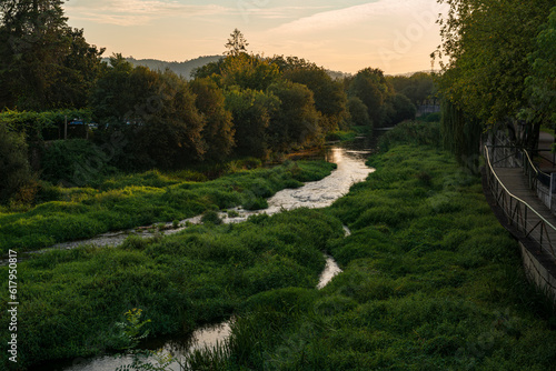 Riverside of the Umia River, next to the small town of Caldas del Rey. Photograph taken in Pontevedra, Spain. photo