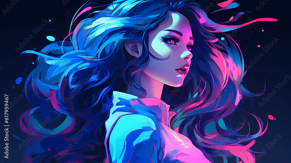 beautiful steam wave wind girl illustration
beautiful steam wave wind girl illustration